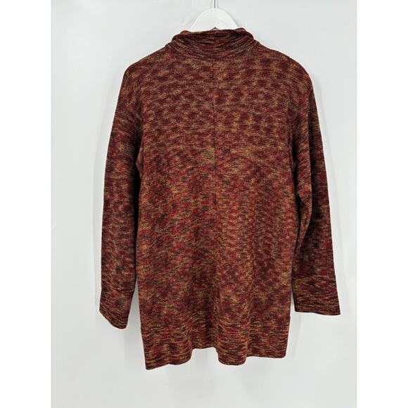 Alnoral Vintage Cardigan Sweater Womens Medium Brown Red Rust Wool Blend Knit - Picture 11 of 16